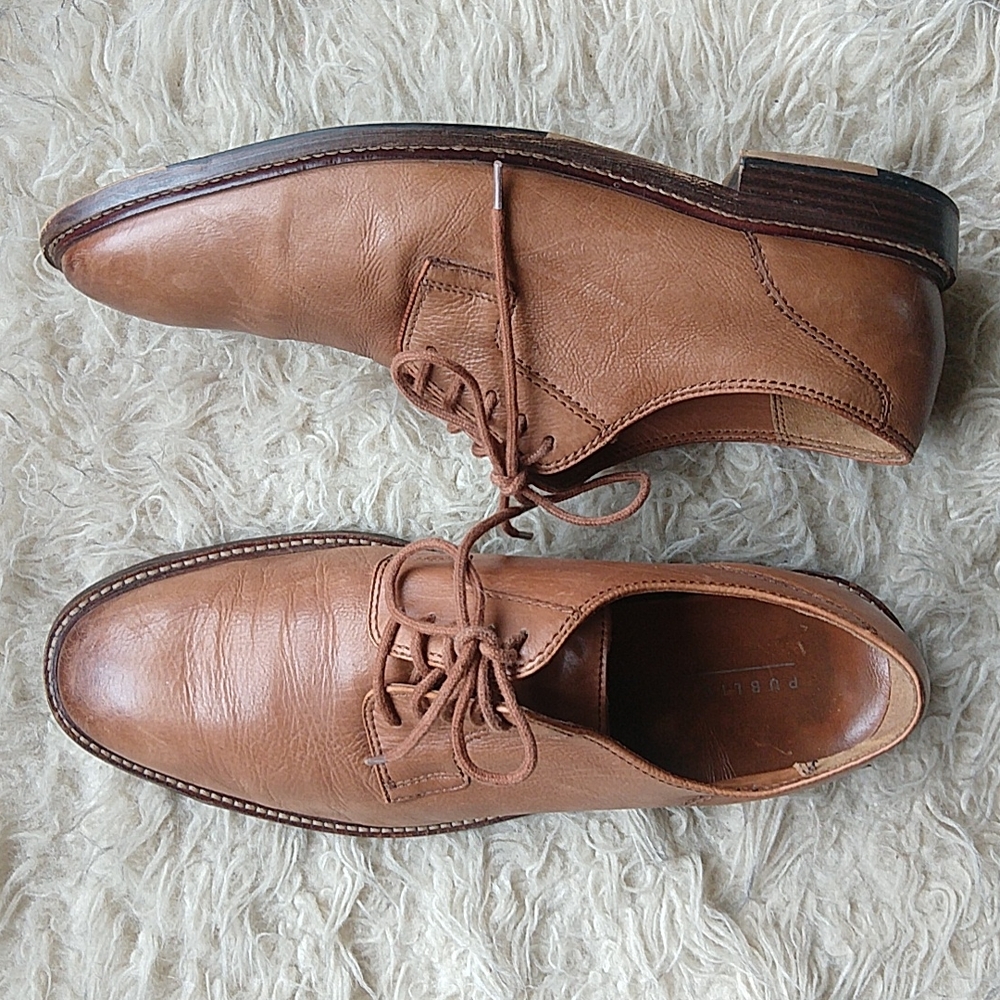 Public Opinion Men's Oxford Brown Dress Shoes Size 11